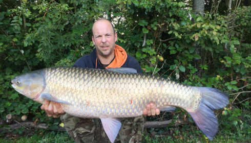 A 38 lb 2 oz grass carp from Brocard Small, Sep 2021