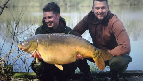 A 41 lb carp from Brocard Small, Mar 2017