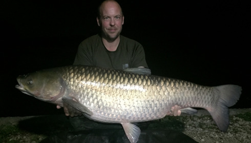 A 49 lb 4 oz grass carp from Brocard Small, Sep 2021