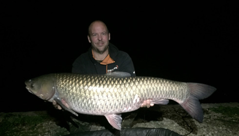 A 31 lb 15 oz grass carp from Brocard Small, Sep 2021