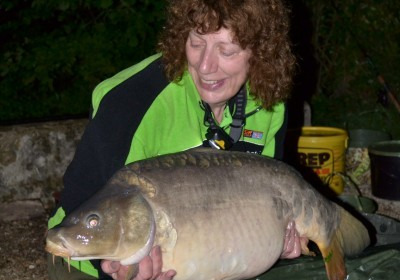 A 37 lb 4 oz carp from Brocard Small, Yvonne Borton, Apr 2014