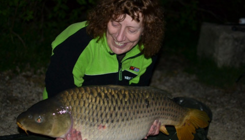A 28 lb 3 oz carp from Brocard Small, Yvonne Borton, Apr 2014