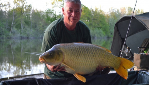 A 41 lb 4 oz carp from Brocard Small, May 2015