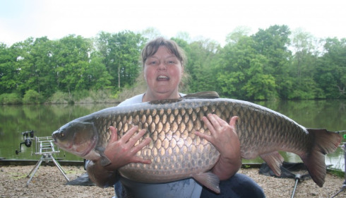 A 60 lb grass carp from Brocard Small, Swim 3, May 2014