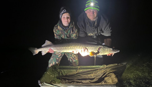A 40 lb sturgeon from Cailleaux, adam curtis, Mar 2022