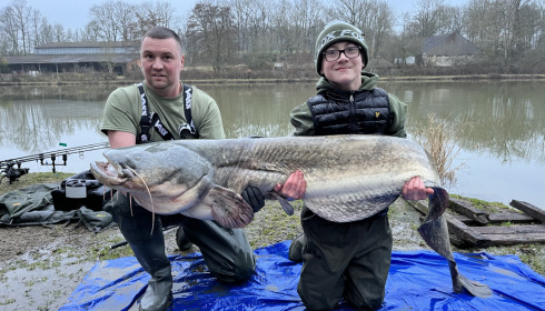 A fish from Cailleaux, Little Hooton and his dad, Mar 2023