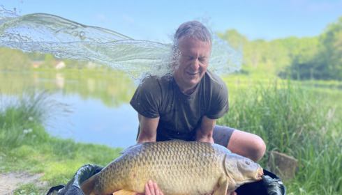 A 35 lb fish from Cailleaux, 35lb PB Common, May 2022
