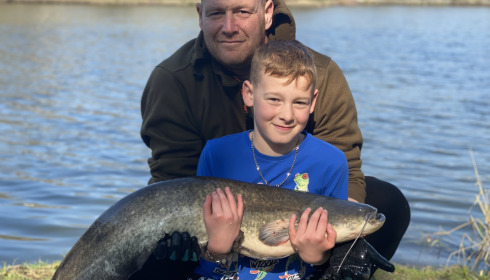 A 24 lb fish from Cailleaux, Dylan’s cat, Mar 2022