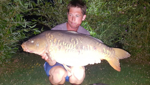 A 34 lb carp from Deux Iles, Richard Biggs, Jul 2018