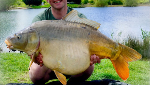 A 36 lb carp from Deux Iles, Andrew Murchison, May 2018