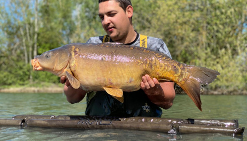 A 26 lb 4 oz carp from Deux Iles, Gautier, May 2021