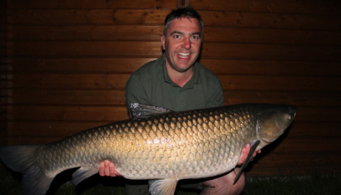 A 42 lb 5 oz grass carp from Deux Iles, Lee Millman, Apr 2018