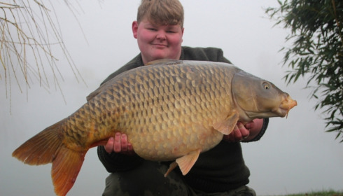 A 40 lb 1 oz carp from Deux Iles, Alfie Rock, Feb 2023