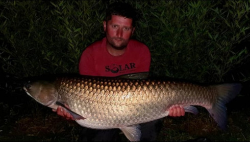 A 45 lb grass carp from Deux Iles, Daniel Ashmore, Jul 2019