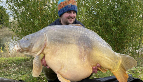 A 48 lb 10 oz carp from Deux Iles, Morgan Bacon, Dec 2021
