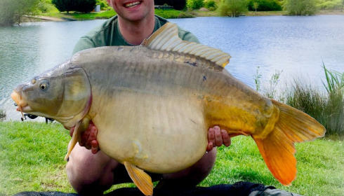 A 35 lb 8 oz carp from Deux Iles, Andrew Murchison, Apr 2018