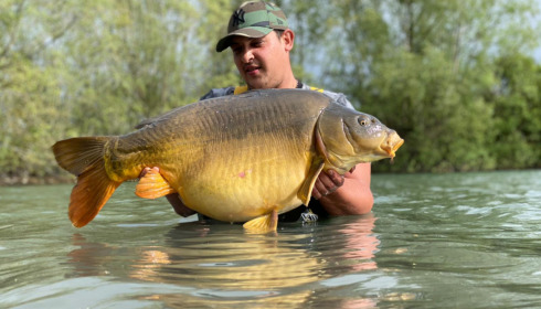 A 40 lb carp from Deux Iles, Gautier, May 2021
