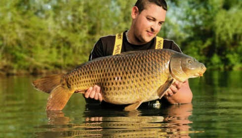 A 28 lb carp from Deux Iles, Gautier, Jun 2021