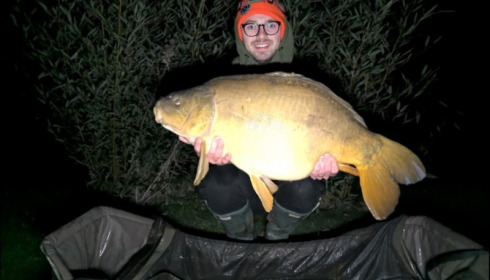 A 32 lb carp from Deux Iles, Mar 2019
