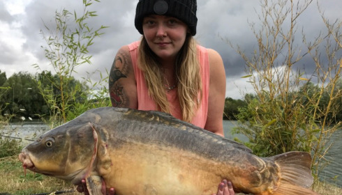 A 26 lb 8 oz carp from Deux Iles, Rebecca Long, Jul 2017