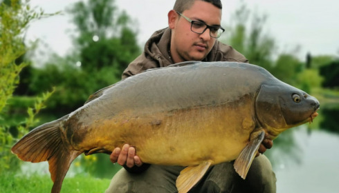 A 34 lb carp from Deux Iles, Gautier, Jun 2021