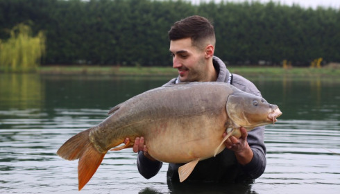 A 38 lb 5 oz carp from Deux Iles, Jay Bowers, Apr 2018