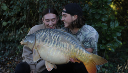 A 38 lb fish from Eau De Vie North, Scaley mirror, Oct 2022