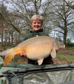 A 39 lb 11 oz carp from Eau De Vie North, Mar 2022