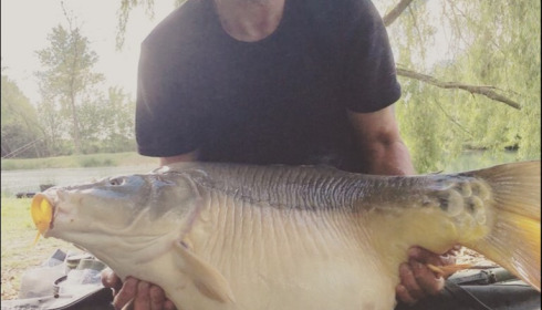 A 48 lb 5 oz carp from Eau De Vie South, David, May 2019