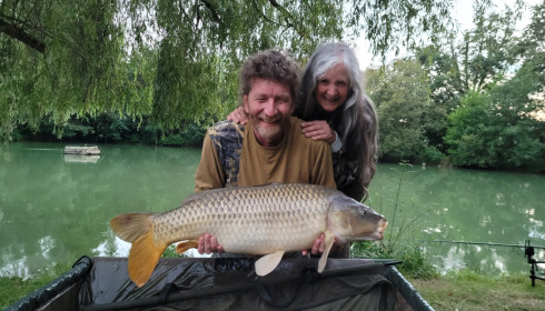 A 28 lb fish from Eau De Vie South, Teds best (& final)  Common, Jul 2023