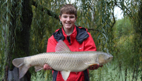 A 20 lb 1 oz grass carp from Eau De Vie South, George , Oct 2019