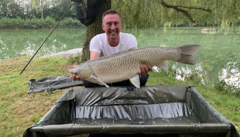 A 24 lb fish from Eau De Vie South, Grass Carp, Sep 2021