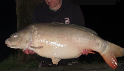 A 39 lb 4 oz carp from Eau De Vie South, Dave Martin, Apr 2023