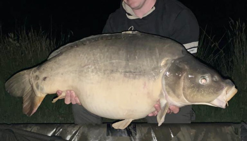 A 44 lb 9 oz carp from Eau De Vie South, Sam Wise, Apr 2022