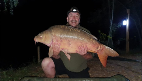 A 35 lb 9 oz carp from Eau De Vie South, Russell Howard, Jul 2019
