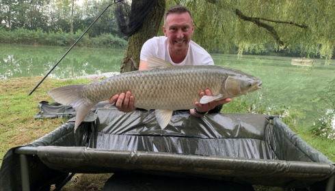 A 22 lb grass carp from Eau De Vie South, Cliff Sim, Sep 2021