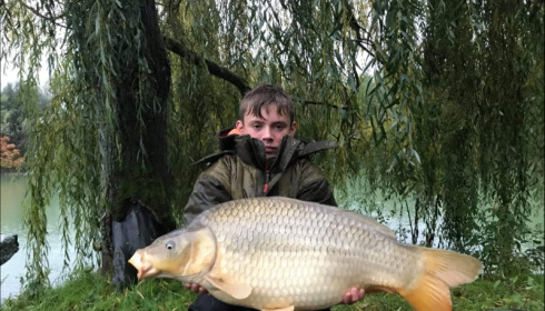 A 23 lb 2 oz carp from Eau De Vie South, Ross, Oct 2019