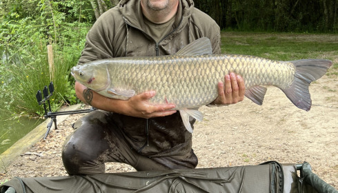 A 33 lb fish from Eau De Vie South, Grass carp, May 2022