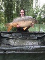 A 21 lb 1 oz carp from Eau De Vie South, Demi, Aug 2019