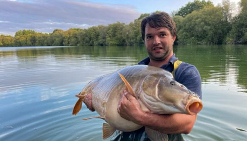 A 55 lb carp from Emeraude, Jul 2023