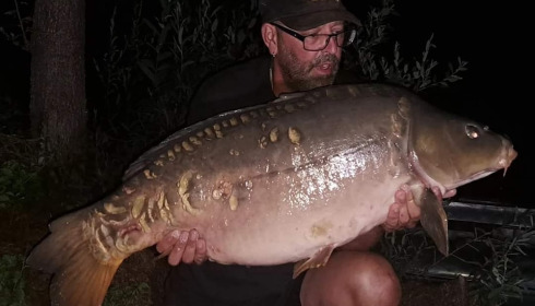 A 45 lb 4 oz carp from Evaro, John Mott, Jul 2023