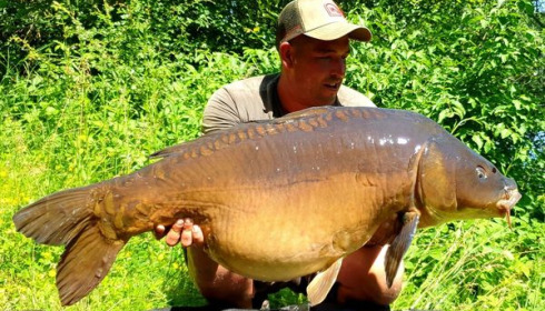 A 51 lb 3 oz carp from Evaro, Jun 2021