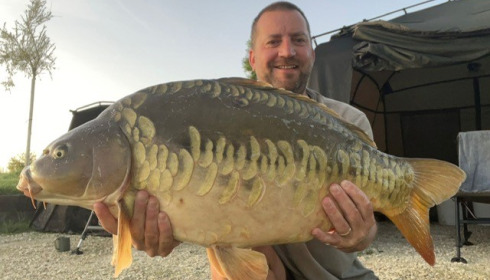 A 24 lb 8 oz carp from Fullys Lake, Mark Holland, Aug 2023