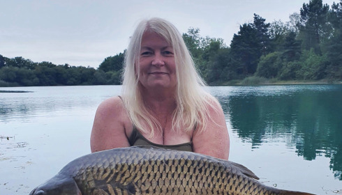 A 25 lb fish from Golden Carp Lake, Jun 2023