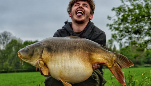 A 37 lb carp from Heart Lake, May 2023
