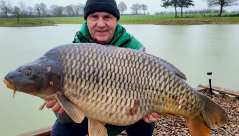 A 37 lb carp from Heart Lake, Dec 2022