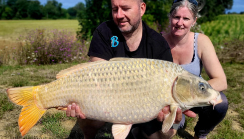 A 26 lb carp from Heart Lake, Aug 2023