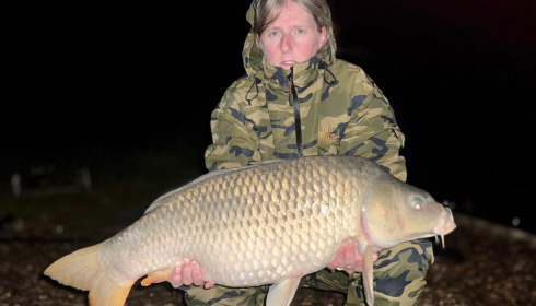 A 28 lb carp from Heart Lake, Aug 2023