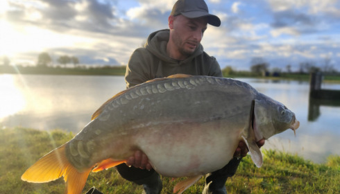A 37 lb 4 oz carp from Heart Lake, Apr 2023