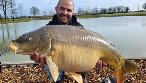 A 29 lb carp from Heart Lake, Mar 2023